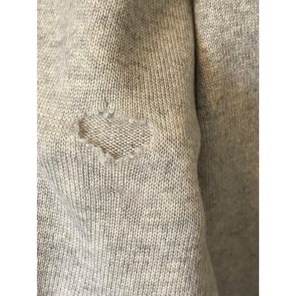 Daniel Bishop Men’s Gray 100% Cashmere Sweater L Distressed Holes Pilling Craft - Picture 7 of 7